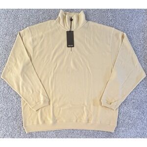 Cooper Jones Quarter Zip Pullover Mens 2XB Yellow 1/4 Golf Long Sleeve 100% Pima